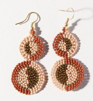 Kara Circle Beaded Earrings