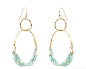 Double Layered Crystal Earrings