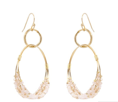 Double Layered Crystal Earrings