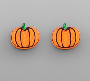 Acrylic Pumpkin Earrings