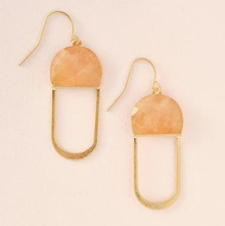 Modern Stone Chandelier Earrings