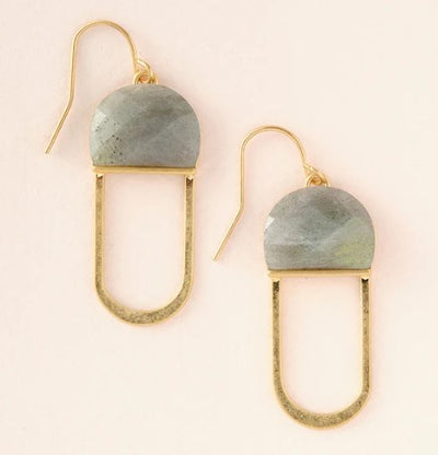 Modern Stone Chandelier Earrings