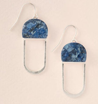 Modern Stone Chandelier Earrings