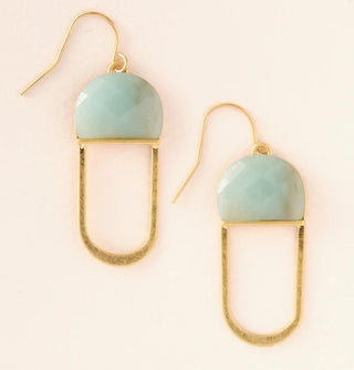 Modern Stone Chandelier Earrings