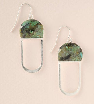 Modern Stone Chandelier Earrings