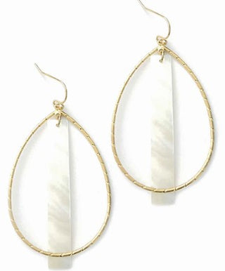 Oyster Shell Teardrop Earrings