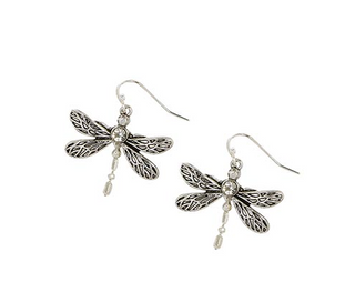 Silver Dragonfly Earrings