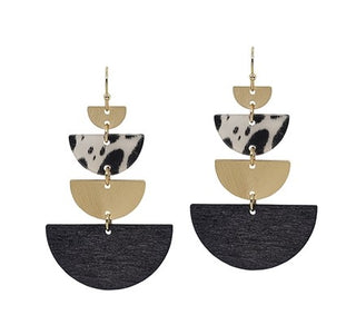 Tiered Half Moon Earrings