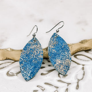 Print Leather Earrings - Small