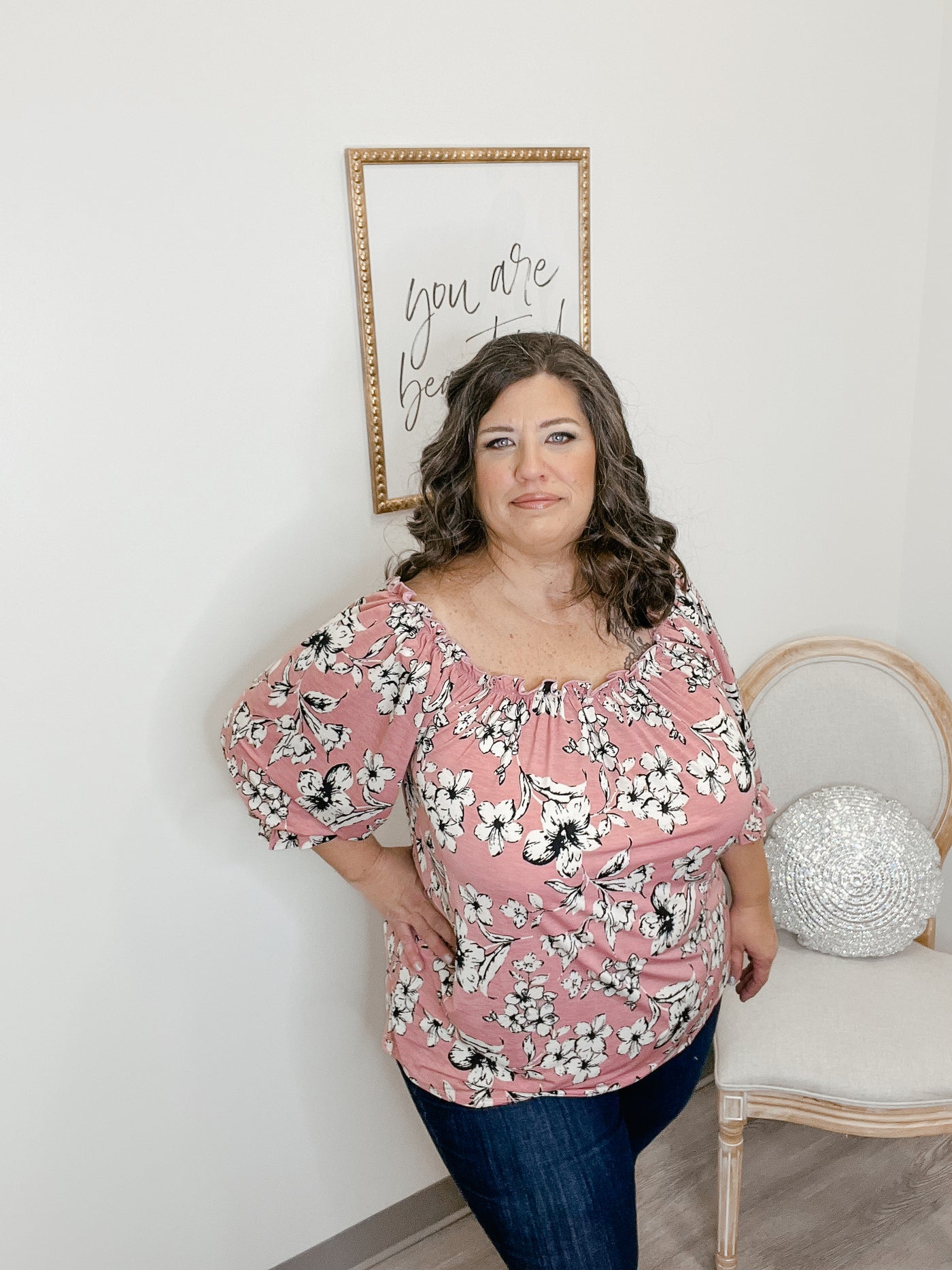 *Final Sale* Sew In Love: Off the Shoulder Blouse