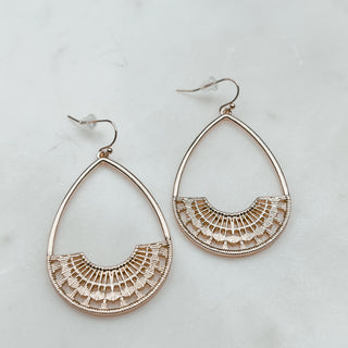 Living A Daydream Gold Fan Earrings