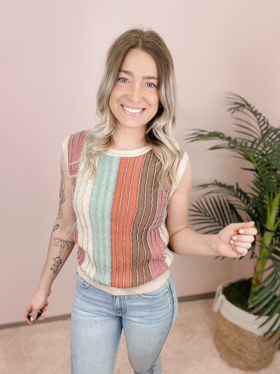 The Shimmer Striped Sweater Tee