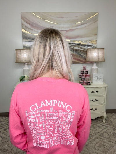 Glamping Collage Long Sleeve Graphic Tee