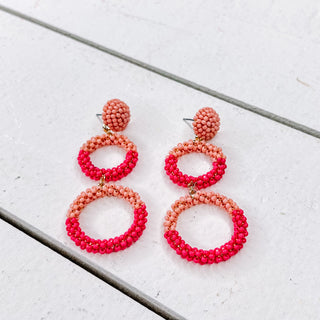 Seed Bead Double Earrings