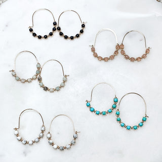 Beaded You Hoop Earrings