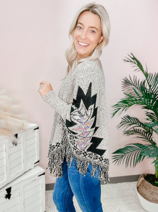 Cuddles In Cali Poncho Sweater