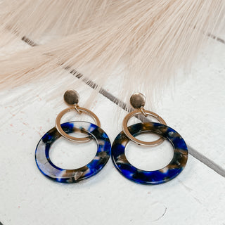 Acrylic Double Circle Earrings