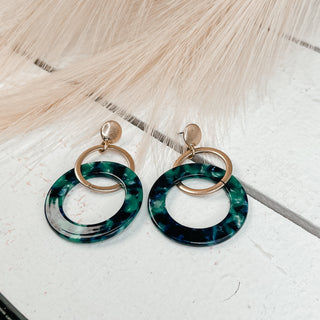 Acrylic Double Circle Earrings