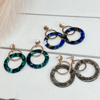 Acrylic Double Circle Earrings