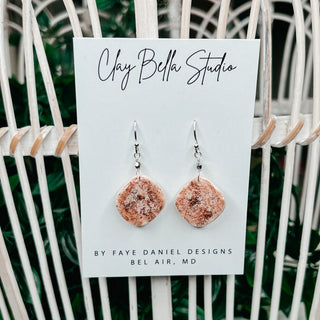 Pink Sparkle Love Earrings