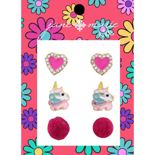 Kid's Colorful Earring Set