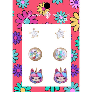 Kid's Colorful Earring Set