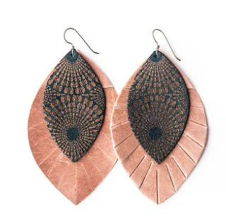 Print Layered Large Earrings