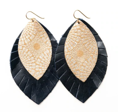 Print Layered Large Earrings