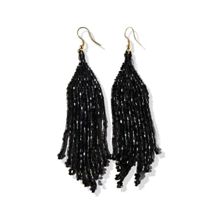 Iridescent Long Fringe Earring