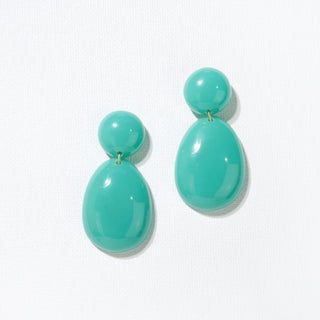 Mint Resin Drop Post Earrings