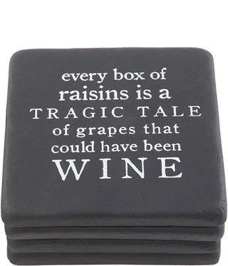 Raisins Funny Wine Coasters