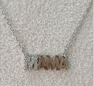 Rhinestone Mama Necklace