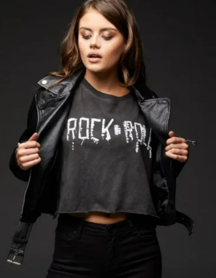 Rock N Roll Distressed Crop Top Collection