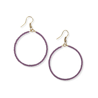 The Ruby Solid Beaded Hoop Earrings