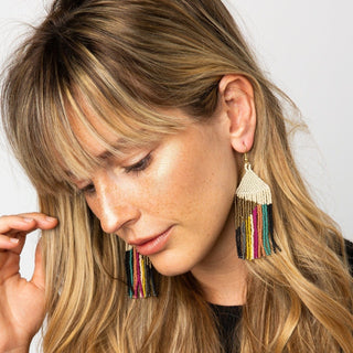 Stripe Fringe Earring