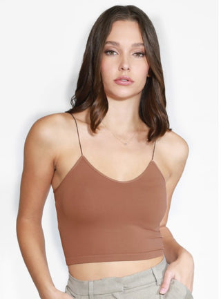 Skinny Strap Cropped Cami