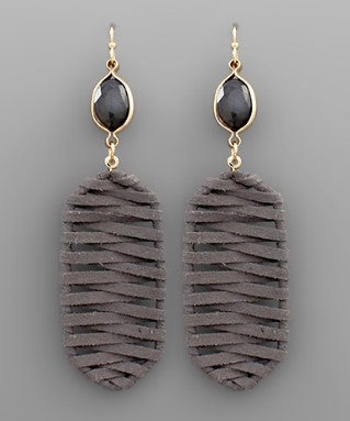 Suede Feel Wrapped Earrings