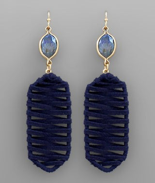 Suede Feel Wrapped Earrings