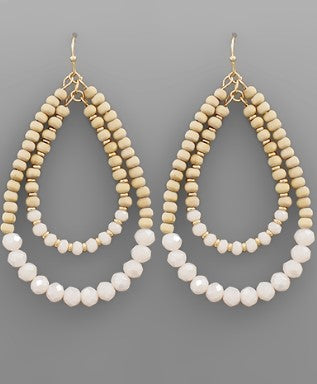 2-Layer Teardrop Bead Earrings