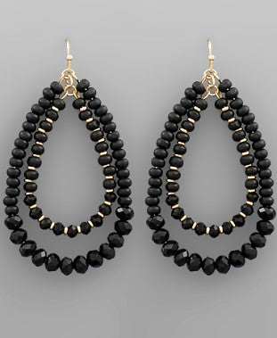 2-Layer Teardrop Bead Earrings