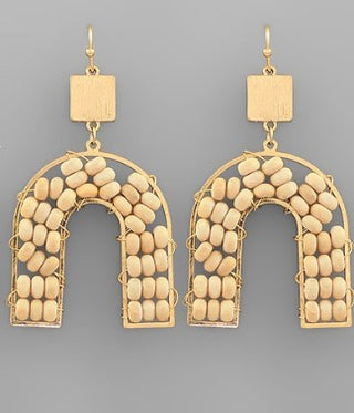 Arch Beaded Dangle Earrings