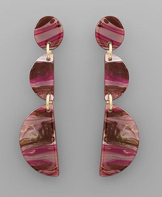 Double Wedge Drop Earrings