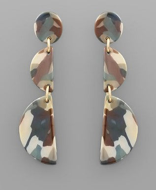 Double Wedge Drop Earrings