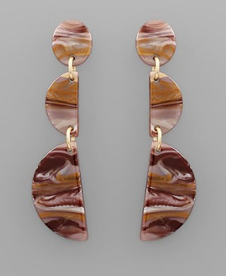 Double Wedge Drop Earrings