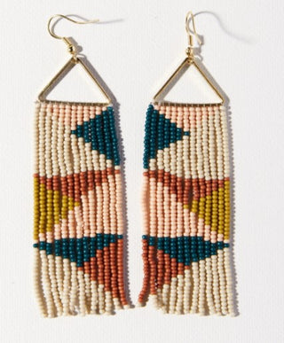 Triangle Seed Fringe Earrings