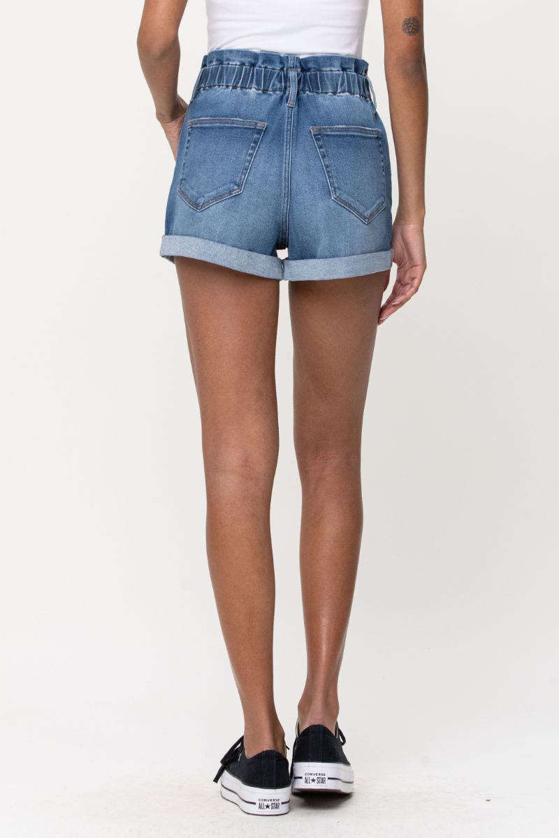 Cello High Rise Rolled Hem Shorts