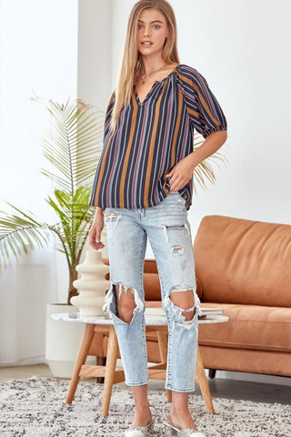 All About Navy Top - Bray and Em Boutique