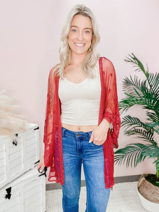 All About That Lace Kimono - Bray and Em Boutique