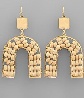 Arch Beaded Dangle Earrings - Bray and Em Boutique