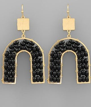 Arch Beaded Dangle Earrings - Bray and Em Boutique
